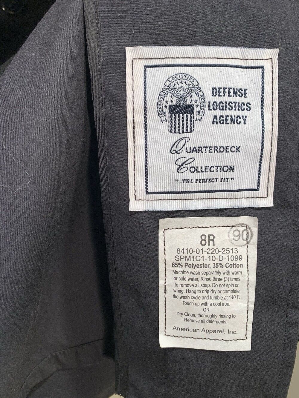 Women Trench Coat Defense Logistics Agency Removable Liner Sz 8R Black EXCELLENT